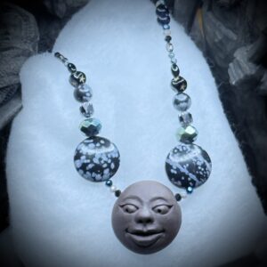 Genuine Gemstones - Necklace - Magestical Collection - New Moon