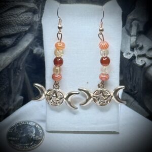 Genuine Gemstones - Triple Goddess - Prosperity - Copper - Carnelian & Citrine