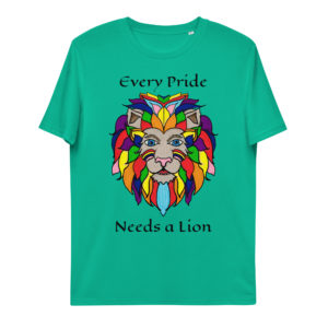 Pride Lion, light color, Unisex organic cotton t-shirt