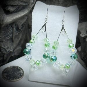 Earrings - Beaded - Hoops - Verdant Shimmer