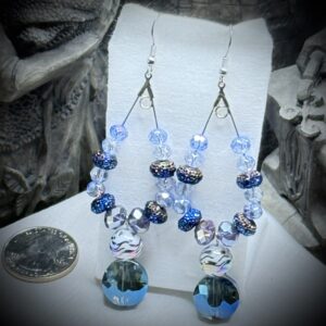 Earrings - Beaded - Hoops - Midnight Shimmer