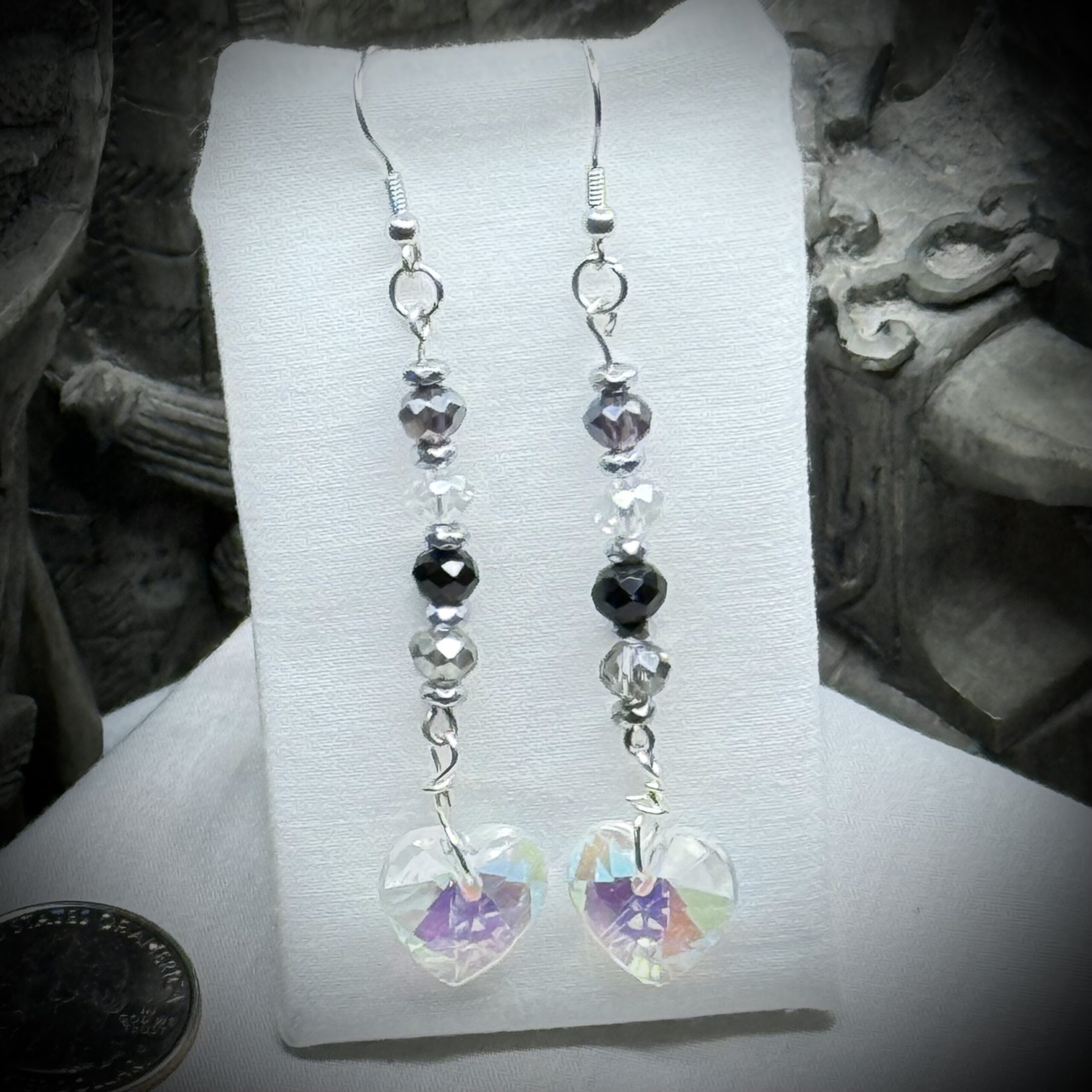 Earrings - Ace/Demi - Crystal Hearts