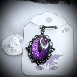 Pendant - Gothic Lace- Mystic Plum