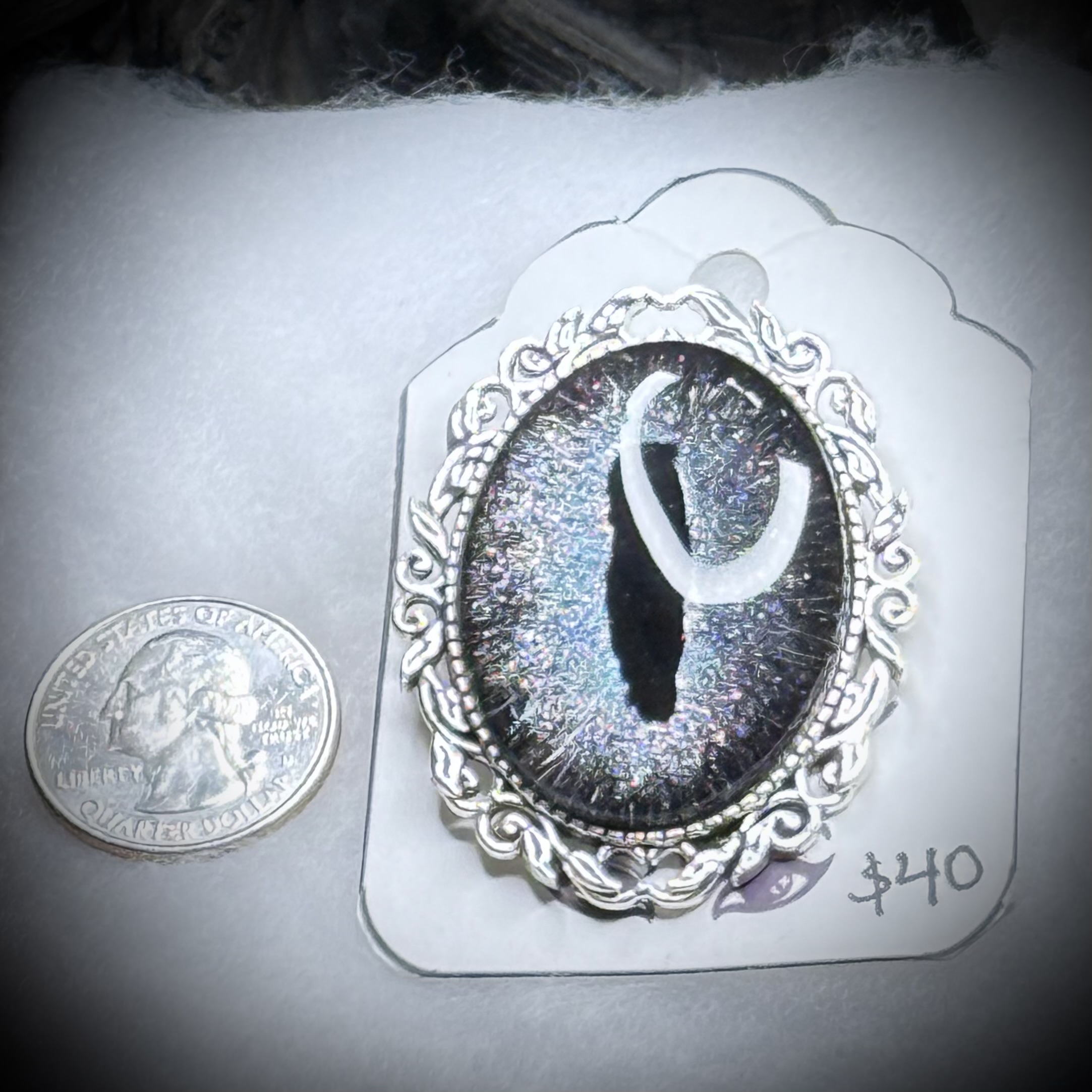 Pin Bezel Large - Ancient Ash