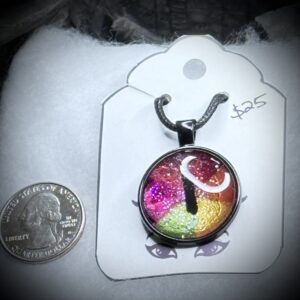 Pendant - 25mm - LGBTQ+ Rainbow Glitter