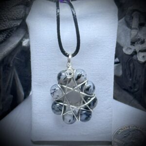 Genuine Gemstones - Pendant - Elven Star - LG Brindle Agate