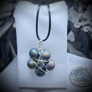 Genuine Gemstones - Pendant - Pentacle - LG Druzy Geode