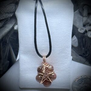 Genuine Gemstones - Pendant - Pentacle - Sunstone