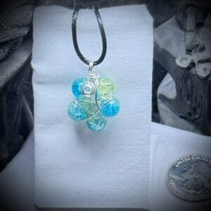 Pendant - Pentacle - Water/BlueGreen