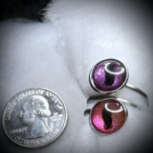 Adjustable Ring - Double Eye - Violet Rose