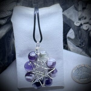 Genuine Gemstones - Pendant - Elven Star - XLG Chevron Amethyst