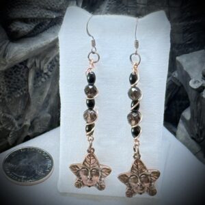 Genuine Gemstones - Faerie Friends - Tree Spirits - Black Onyx & Smokey Quartz