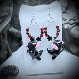 Faerie Friends - Axolotl - Black & Red