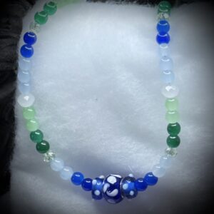 Necklace - Gay Mens Pride - Blue Center